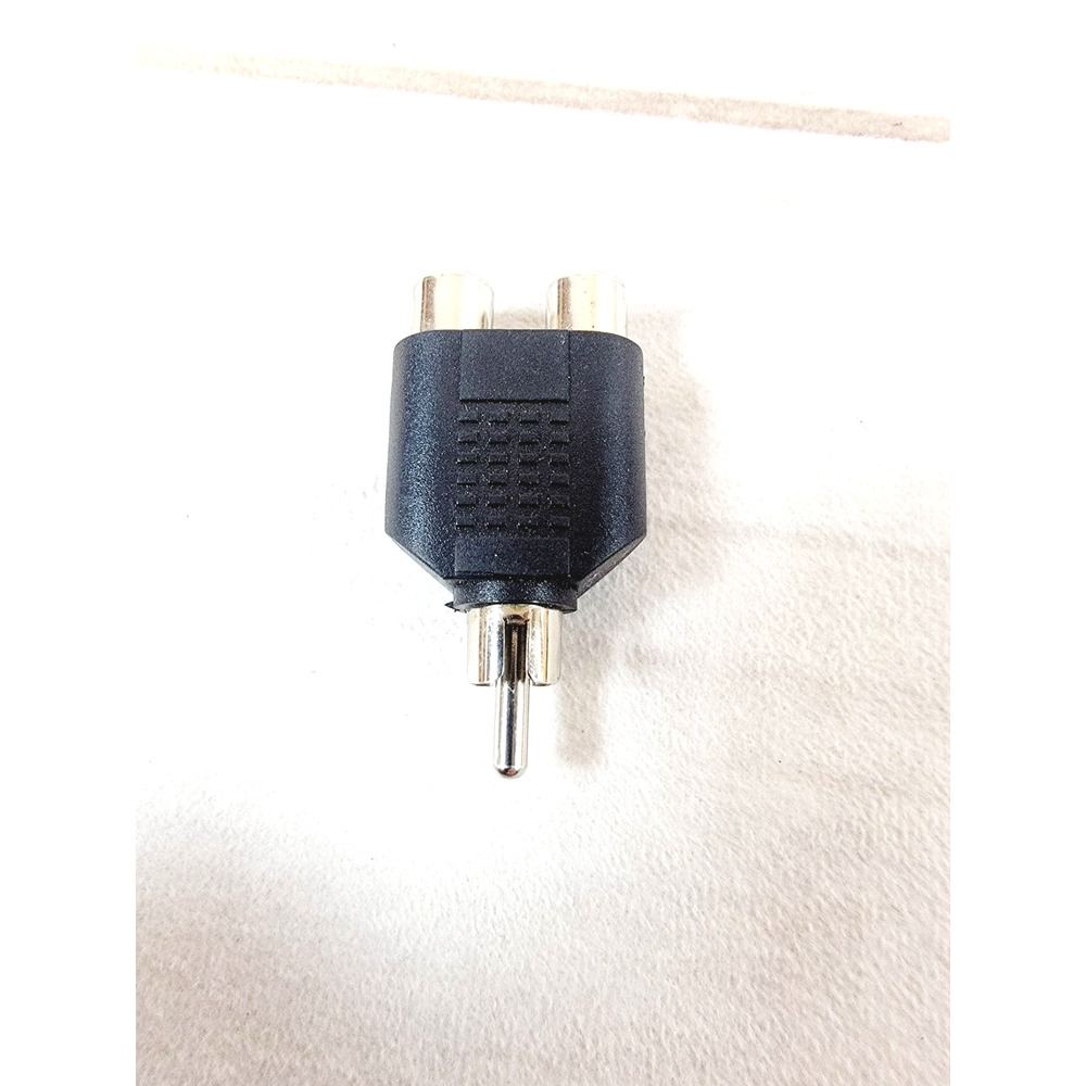 RCA Phono Connector Male Plug to Female 2 Ports Audio Video Adapter Y Splitter